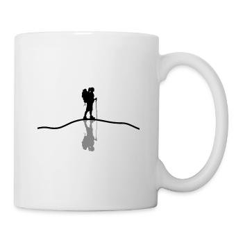 Berge Wandern Bergmädchen - Tasse - Weiß - Rechts