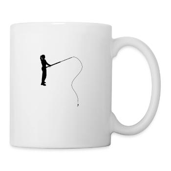 Angeln Frau Hobby - Tasse - Weiß - Rechts