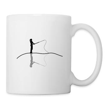 Woman fishing - Mug - white - Right
