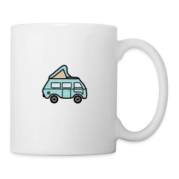Camper cartoon comic - Mug - white - Right