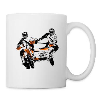 Sidecarcross - sidecar moto cross - Mug - white - Right