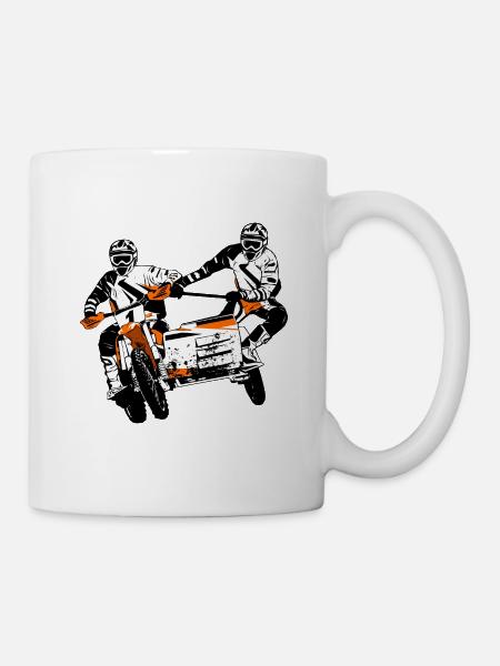 Sidecarcross - sidecar moto cross - Mug blanc - blanc