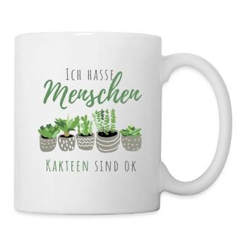I hate people cacti are ok | Cacti Woman - Mug - white - Right