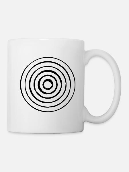 Vintage Vector Kreise - Tasse - Weiß