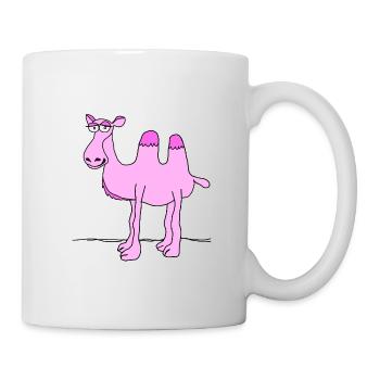 Pinkes Kamel - Tasse - Weiß - Rechts