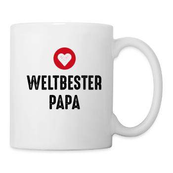 Weltbester Papa - Tasse - Weiß - Rechts