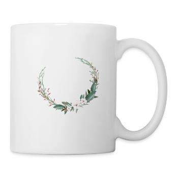 Botanik Blumen Kreis personalisierbar - Tasse - Weiß - Rechts