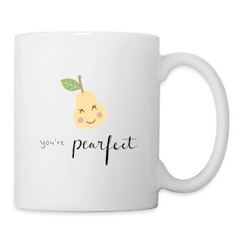 Poire, sort - Mug blanc - blanc - Droite