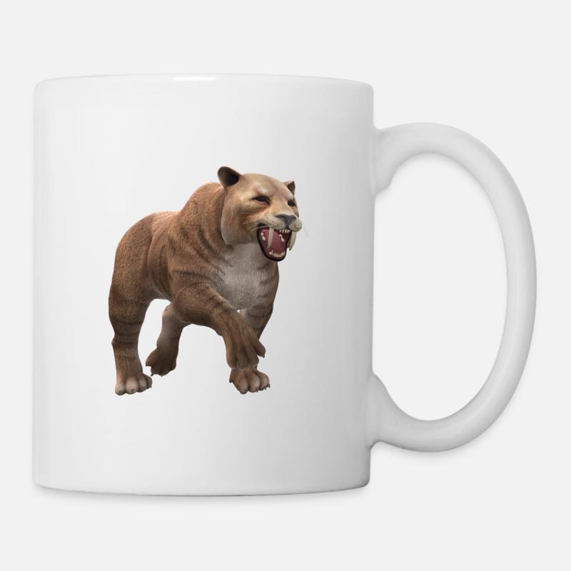 Säbelzahntiger Design - Tasse - Weiß