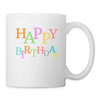 Happy birthday. - Mug blanc - blanc - Droite