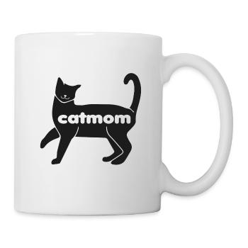 catmom, Katzen Mutti, Katzenfreund, Mietze - Tasse - Weiß - Rechts