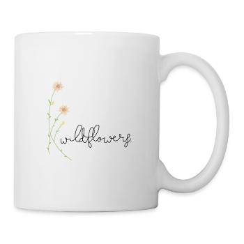 Wildflowers Blumen Handlettering - Tasse - Weiß - Rechts