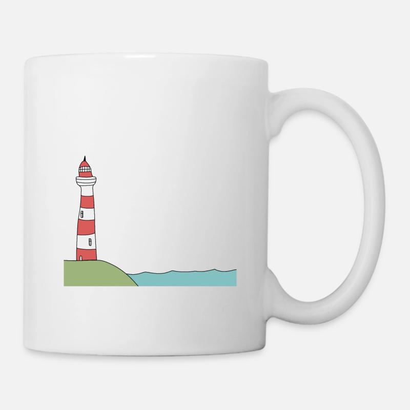 Leuchtturm Meer - Tasse - Weiß