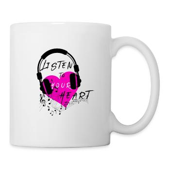 Listen to your heart - Tasse - Weiß - Rechts