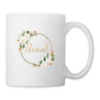 Kranz Team Braut personalisierbar - Tasse - Weiß - Rechts