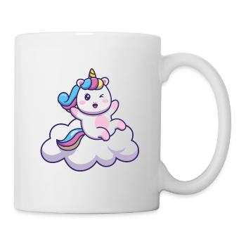Licorne sur le nuage 🦄 - Mug blanc - blanc - Droite