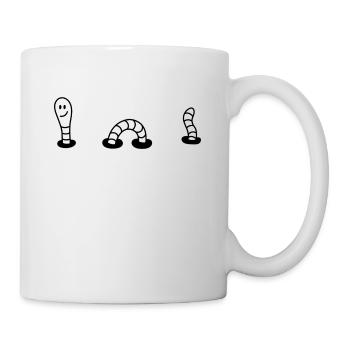 Regenwurm - Tasse - Weiß - Rechts