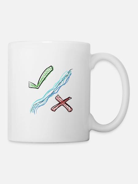 Richtig Falsch - Tasse - Weiß