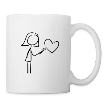 Künstlerin zeichnung - Tasse - Weiß - Rechts