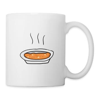 Suppe Essen - Tasse - Weiß - Rechts
