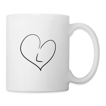 Herz Buchstabe - Tasse - Weiß - Rechts