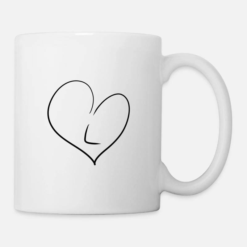 Herz Buchstabe - Tasse - Weiß