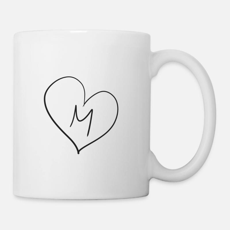 Herz Buchstabe - Tasse - Weiß