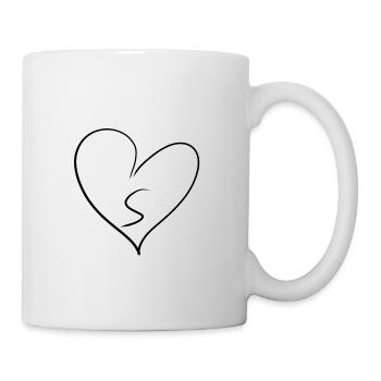 Herz Buchstabe - Tasse - Weiß - Rechts