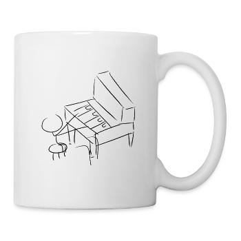 Musik Klavier - Tasse - Weiß - Rechts