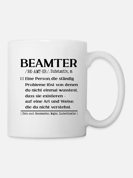Definition Beamter - Tasse - Weiß