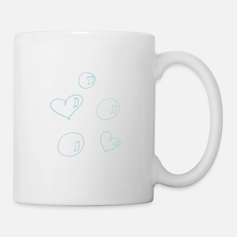 Seifenblasen herzen - Tasse - Weiß