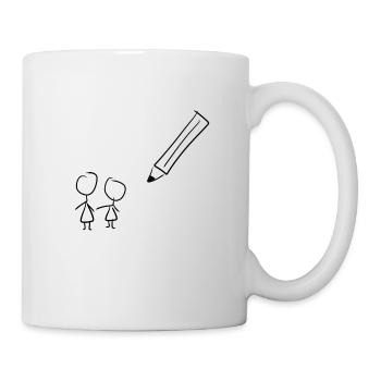Zeichnung stift - Tasse - Weiß - Rechts