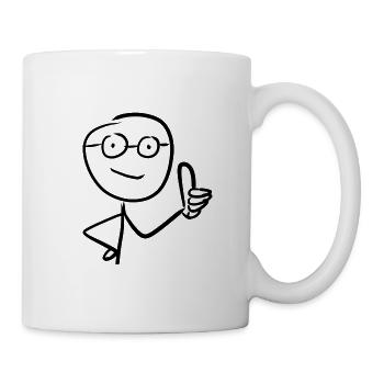daumen hoch - Tasse - Weiß - Rechts