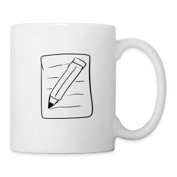stift zeichnen - Tasse - Weiß - Rechts
