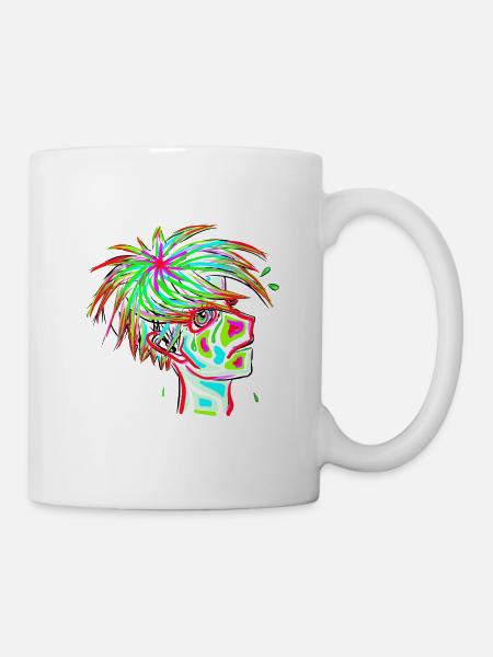 Contraste manga - Mug blanc - blanc
