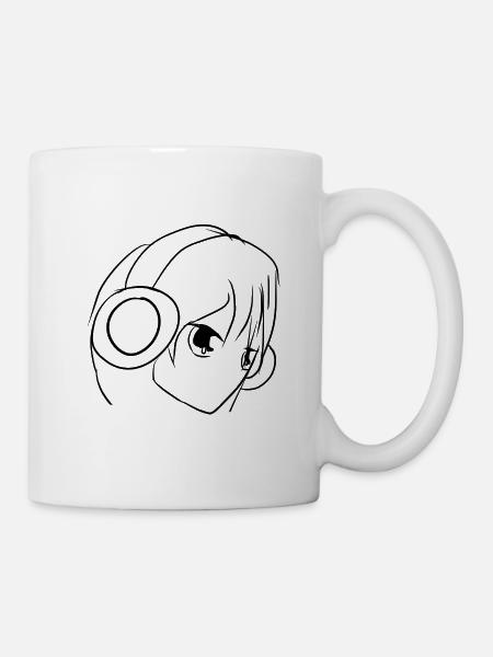 musik manga - Tasse - Weiß