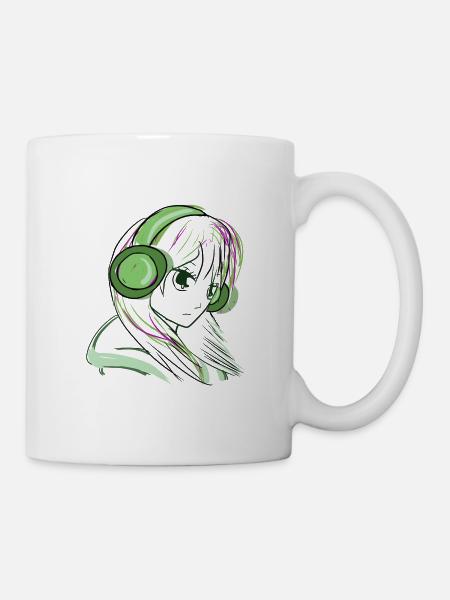 manga vert - Mug blanc - blanc