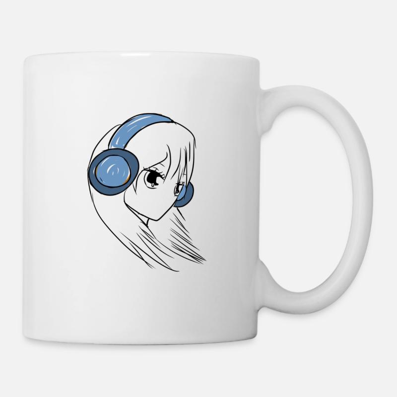 casque manga - Mug blanc - blanc