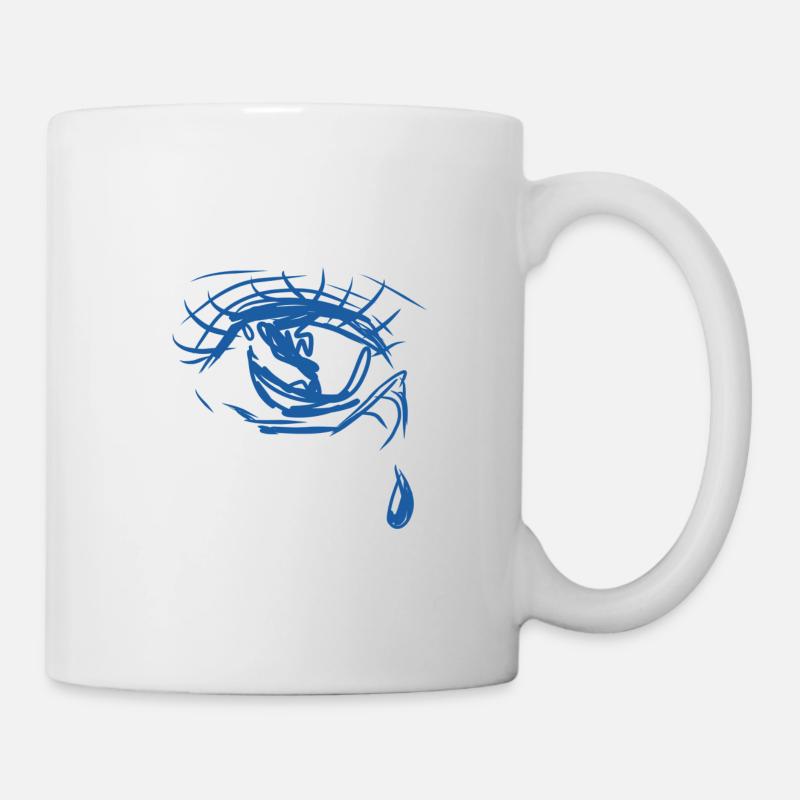 traurig träne - Tasse - Weiß