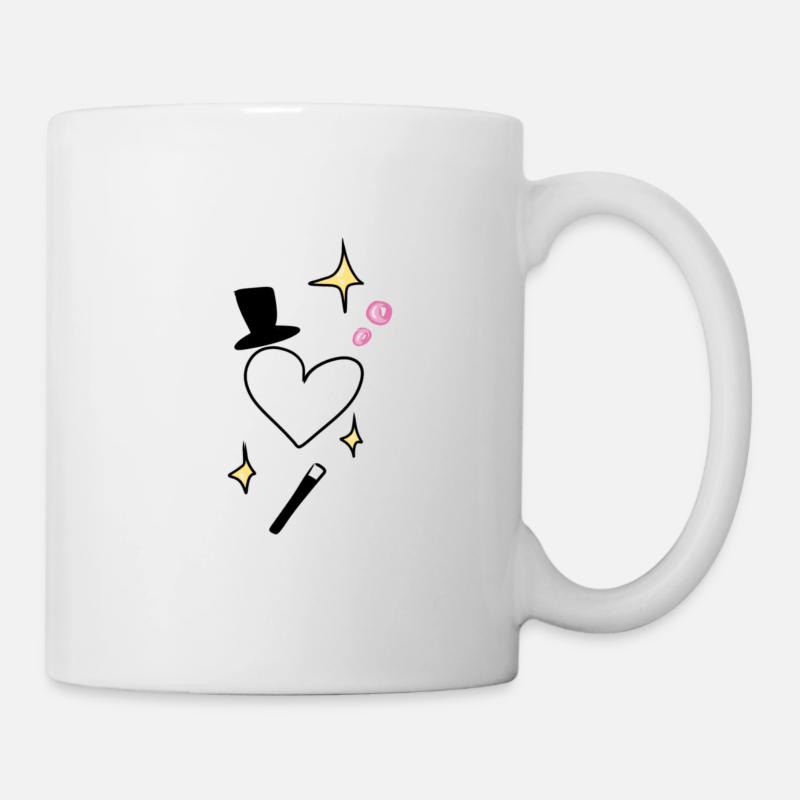Zauberer herz - Tasse - Weiß