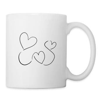 herz liebe - Tasse - Weiß - Rechts