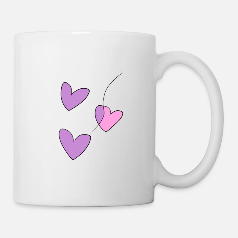 herz herzen - Tasse - Weiß