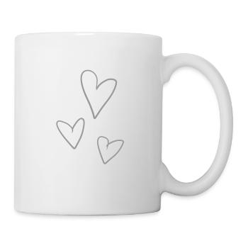 herz herzen - Tasse - Weiß - Rechts