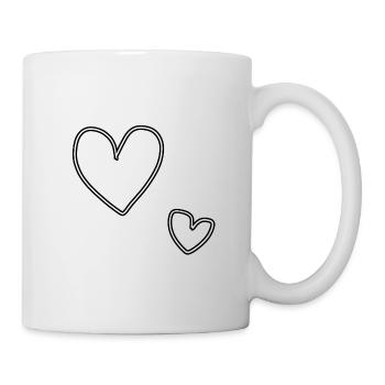 heart big - Mug - white - Right