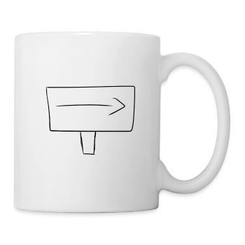 direction arrow shield - Mug - white - Right