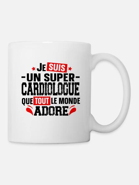 Cardiologue Cardiologie Médecin Cœur Métier - Mug blanc - blanc