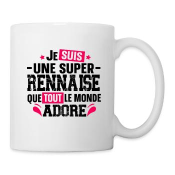 Rennaise Rennes Femme Bretonne Cadeau Humour Ville - Mug blanc - blanc - Droite
