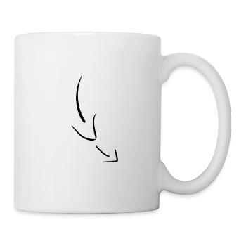 bottom arrow arrows point direction - Mug - white - Right