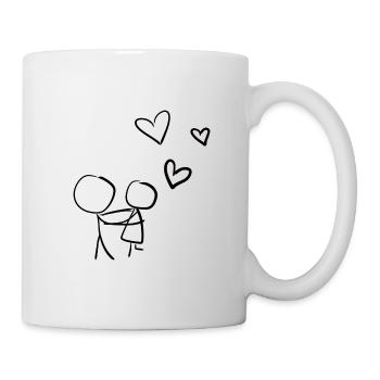 amoureux du cœur chers cœurs Saint-Valentin - Mug blanc - blanc - Droite