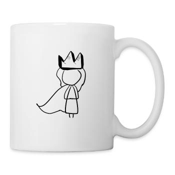 crown queen purple symbol princess woman - Mug - white - Right